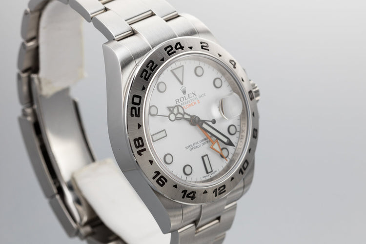 2014 Rolex Explorer II 216570 White Dial with Box and Papers