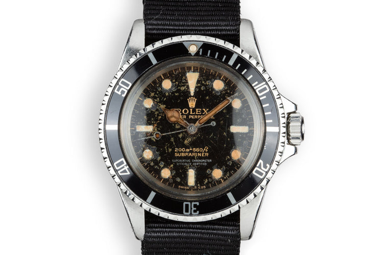 1965 Rolex Submariner 5512 with Meters First Gilt Spider Cracked Dial