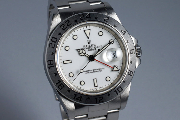 1997 Rolex Explorer II 16570 White Dial