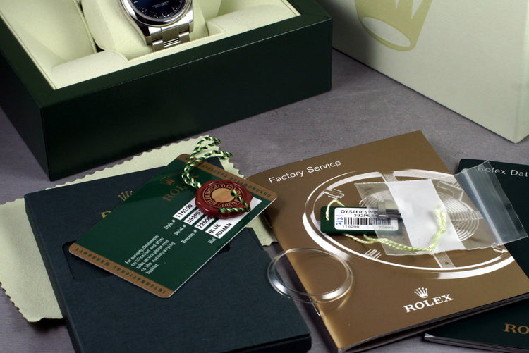 2012 Rolex Blue Roman Datejust 116200