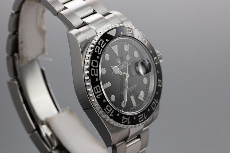 2016 Rolex GMT-Master II 116710LN Black Bezel with Box and Papers