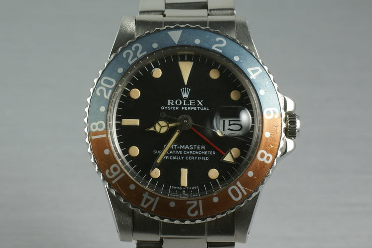 Rolex GMT 1675 with Box and Papers