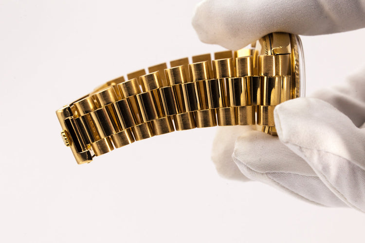 1978 Rolex YG Day Date 1803 Factory Diamond Red Vignette Dial