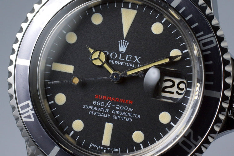 1972 Rolex Red Submariner 1680 Mark IV Dial