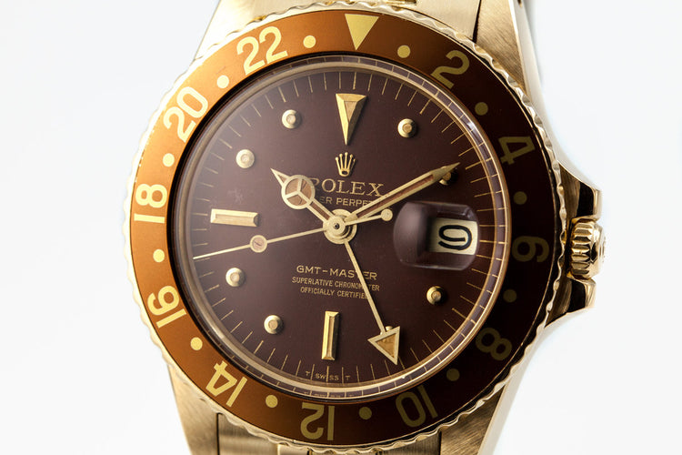 1979 Rolex 18K YG GMT 1675 Brown Dial