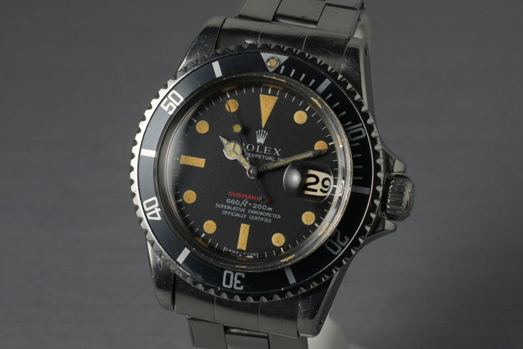 1970 Rolex Red Submariner 1680 Mark IV Dial