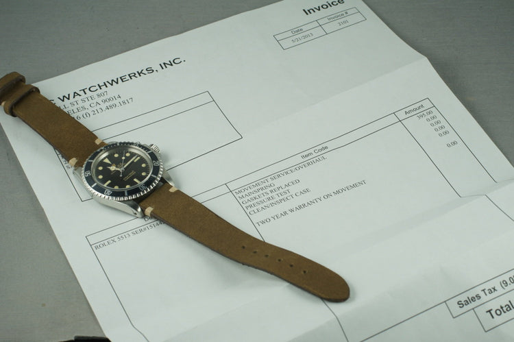 1966 Rolex Submariner 5513 with Gilt Bart Simpson Dial