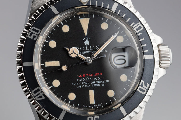 1972 Rolex Red Submariner 1680 MK IV Dial