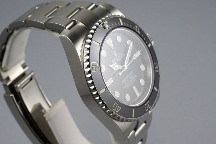 2015 Rolex Submariner 114060 with Box and Papers