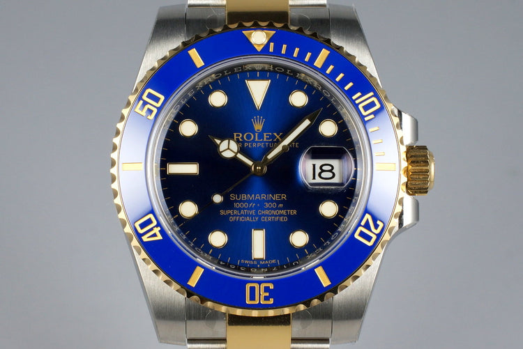 2015 Rolex Two Tone Submariner 116613LB with Box and Papers