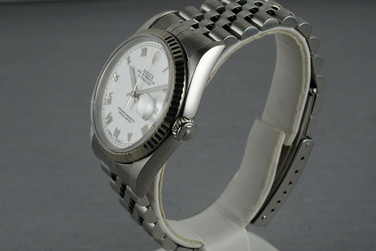 Rolex Datejust: 16234 with White Roman Dial