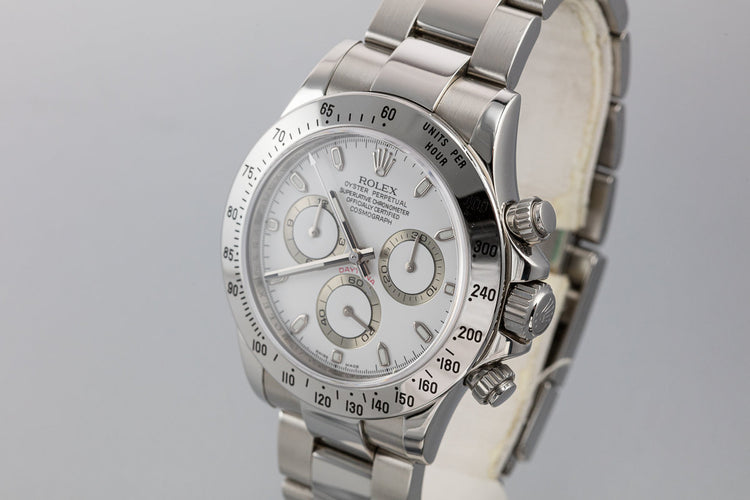 2006 Rolex Daytona 116520 White Dial with Box and Papers