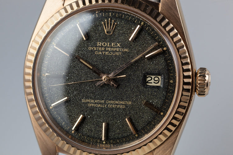 1977 Rolex 18K Rose Gold Datejust 1601 with Magic Space Boy Infinity Dial
