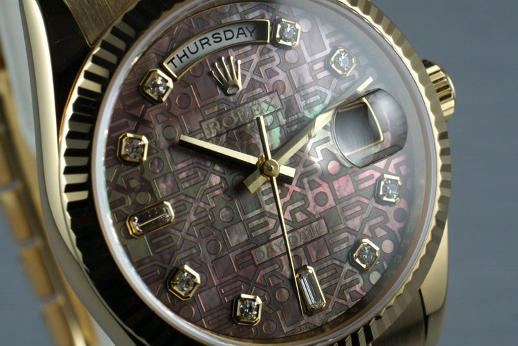 2006 Rolex 18K Day-Date 118235 Mother of Pearl Diamond Dial and Box and Papers
