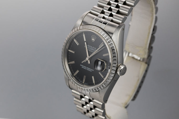 2002 Rolex DateJust 16220 Black Dial