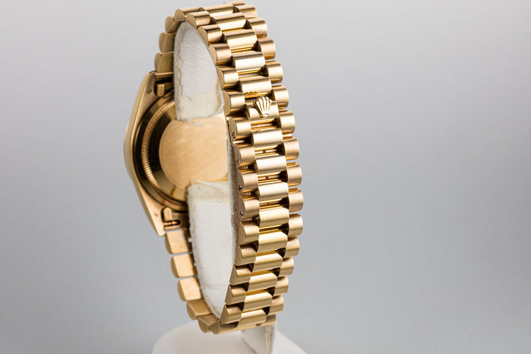 1991 Rolex 18K YG Day-Date 18238 Champagne Diamond Dial with Papers