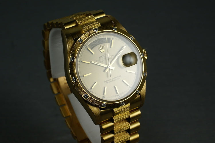 President 18108 bark finish with Factory Bark Diamond Bezel