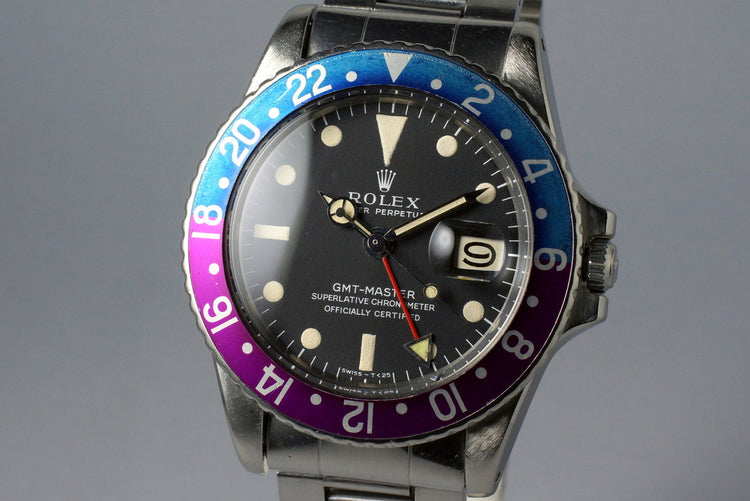 1968 Rolex GMT 1675 Mark I Dial with Fuchsia Insert