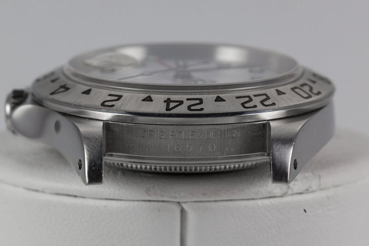 2000 Rolex Explorer II 16570 White Dial