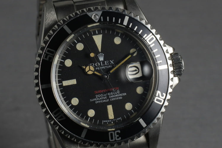 1969 Rolex Red Submariner 1680 Meters First Mark 1 Long F Dial