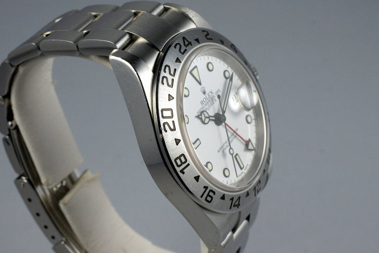 2005 Rolex Explorer II 16570 White Dial