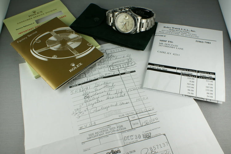 Rolex Explorer II 16550 Cream Rail Dial with service papers