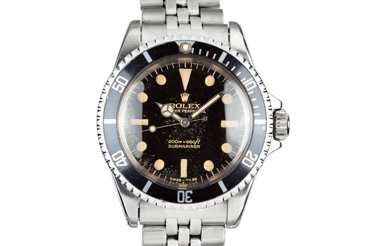 1966 Rolex Submariner 5513 with Gilt Bart Simpson Spider Dial