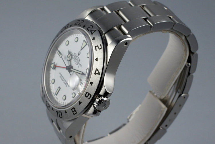 1999 Rolex Explorer II 16570 White Dial with Box and Papers