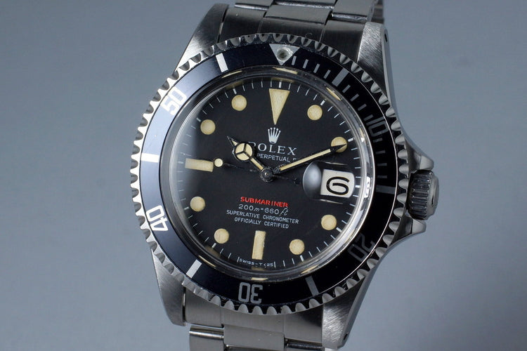 1969 Rolex Red Submariner 1680 Mark II Meters First Dial