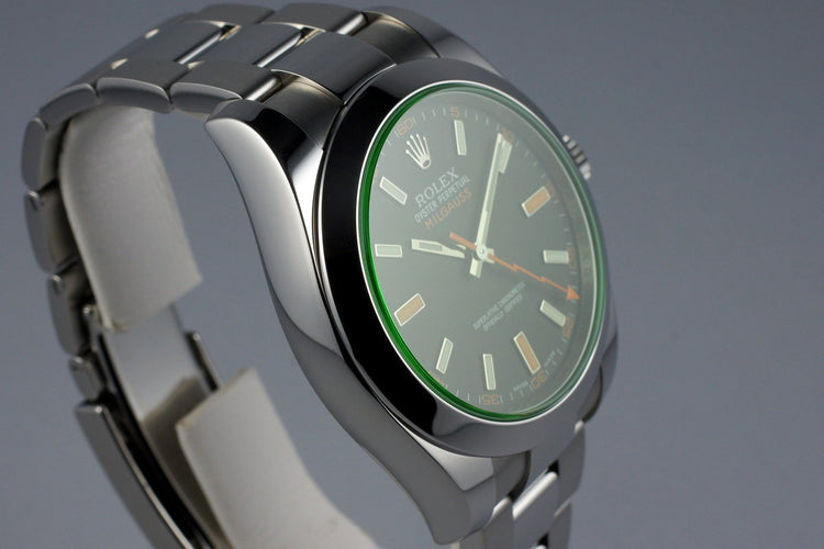 2009 Rolex Milgauss Green 116400V