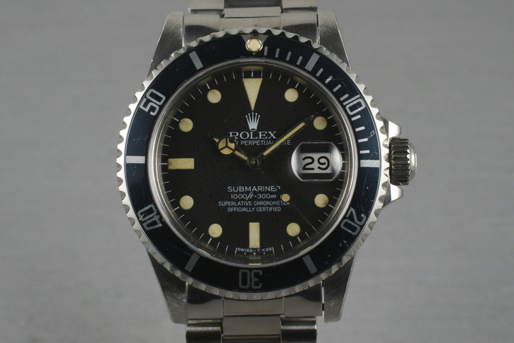 1983 Rolex Submariner 16800 Matte Dial with Box and Papers
