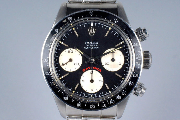 1975 Rolex Daytona 6263 Black Sigma Big Red Daytona Dial with RSC Papers