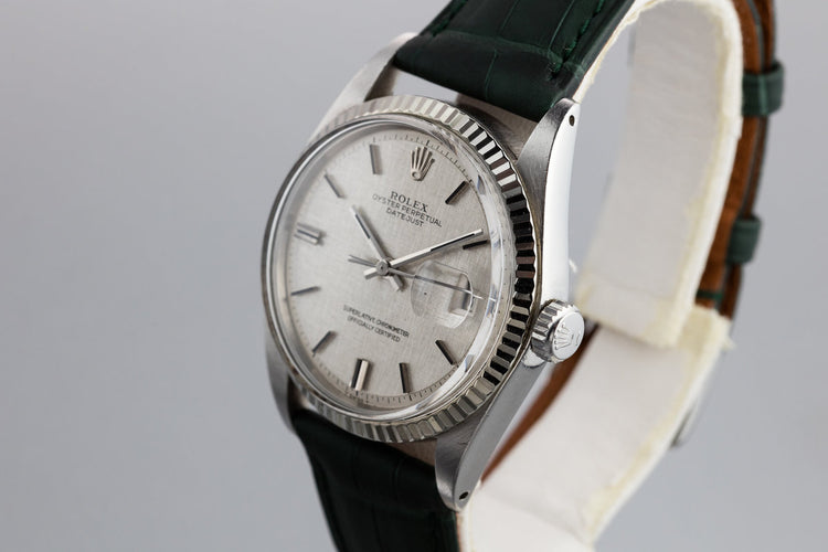 1971 Rolex DateJust 1601 with No Lume Linen Dial