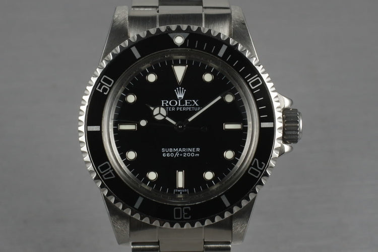 1985 Rolex Submariner 5513 with WG surrounds and Service Papers