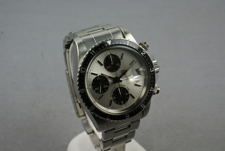 Tudor Chronograph Big Block 79170 with sub dial starting to turn chocolate