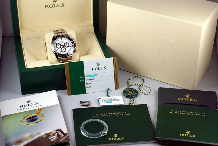2016 Rolex Ceramic Daytona 116500LN White Dial with Box and Papers