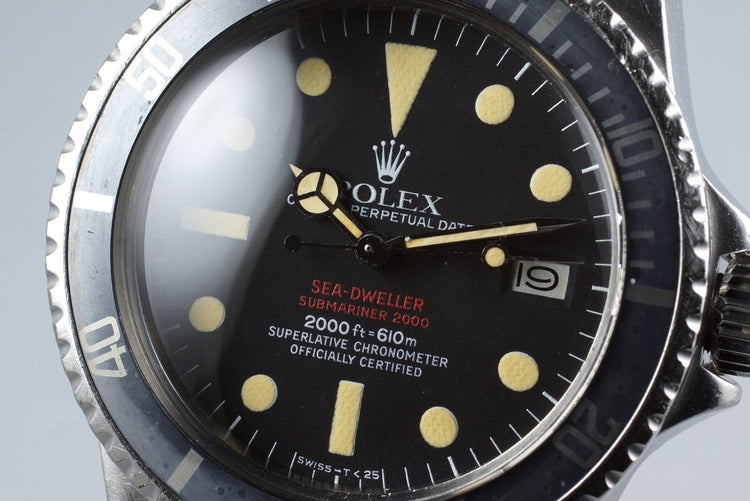 1975 Rolex Double Red Sea Dweller 1665 Mark IV Dial with Box and Papers