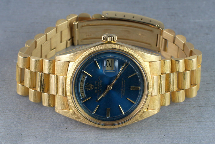1971 Rolex 18K YG President1807 with Bark and Morellis Finish