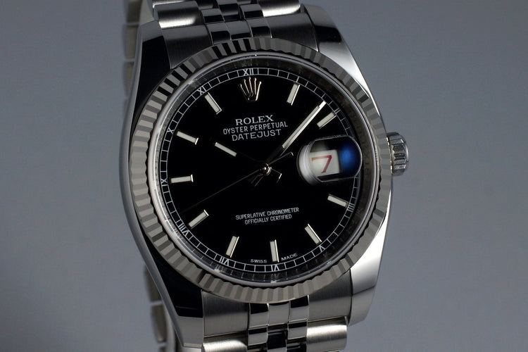 2015 Rolex DateJust 116234 Black Dial