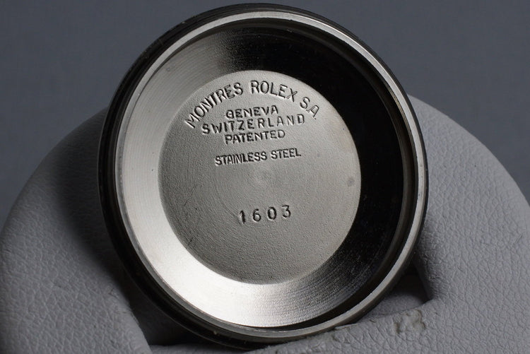 1972 Rolex DateJust 1603 Blue Dial with Box and Papers