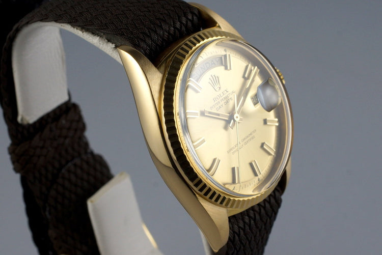1970 Rolex YG Day-Date 1803 ‘Wide Boy’ Dial