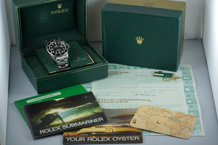 1984 Rolex Submariner 16800 with Box and Papers
