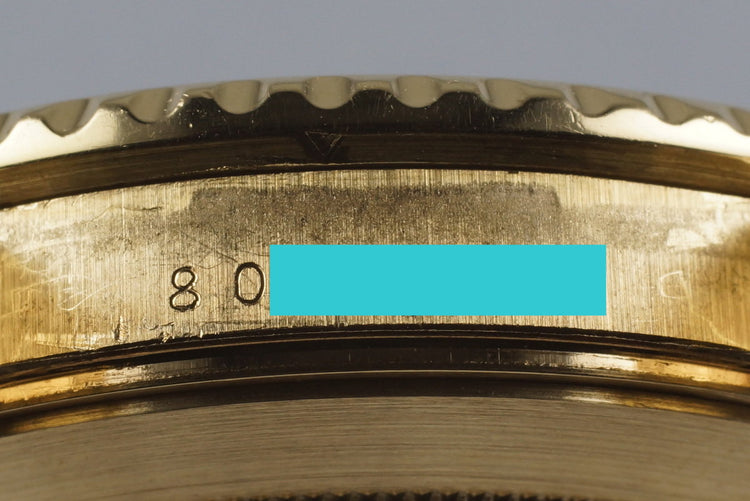 1983 Rolex YG Submariner 16808 Black Nipple Dial