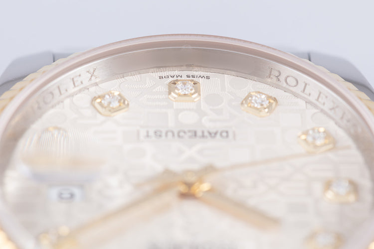 2011 Rolex Two-Tone DateJust 116233 Diamond Jubilee Dial with Box & Card