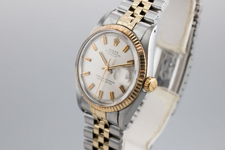 1972 Rolex Two-Tone DateJust 1601 with Silver Sigma "Wide Boy" Dial