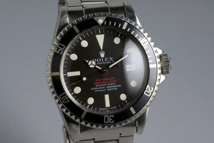1967 Rolex Double Red Sea Dweller 1665 with Thin Case Mark II Brown Dial
