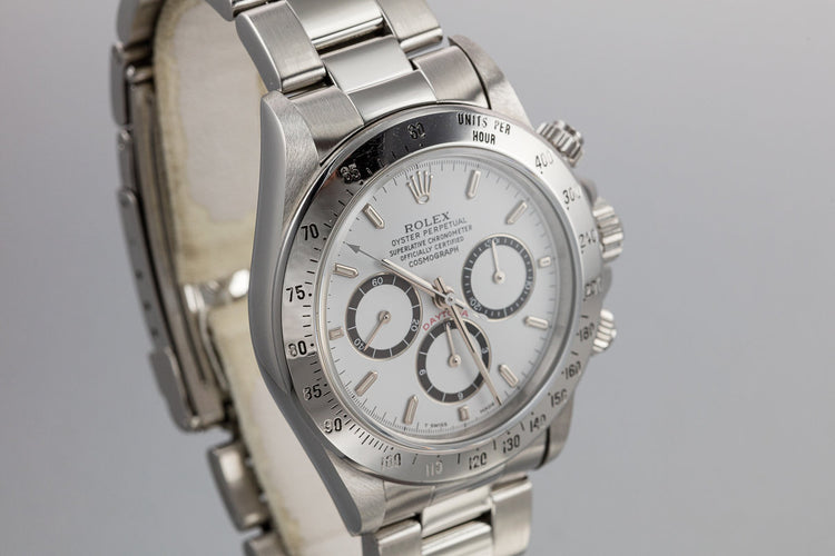 1991 Rolex Zenith Daytona 16520 White Dial with Inverted 6 Dial