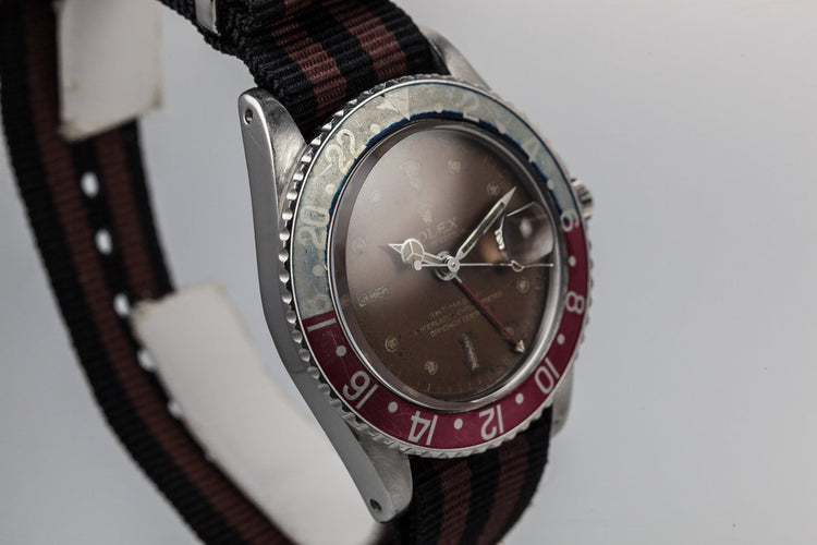 1961 Rolex GMT-Master 1675 Pointed Crown Case with Gilt Tropical Dial