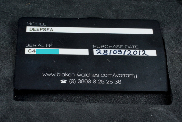 2009 Rolex Blaken Deep Sea Dweller 116660 with Blaken Box and Papers