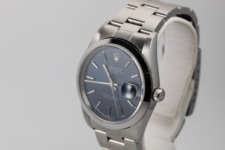 2000 Rolex Date 15200 with Blue Dial